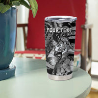 Personalised Maori Romantic Valentine Tumbler Cup The Hongi Kiss Black Galaxy DT05 - Polynesian Pride