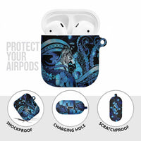 Maori Romantic Valentine AirPods Case The Hongi Kiss Blue Galaxy
