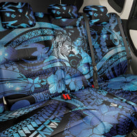 Maori Romantic Valentine Back Car Seat Cover The Hongi Kiss Blue Galaxy DT05 - Polynesian Pride