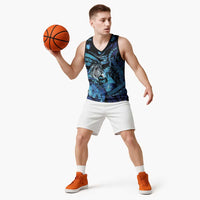 Personalised Maori Romantic Valentine Basketball Jersey The Hongi Kiss Blue Galaxy DT05 - Polynesian Pride