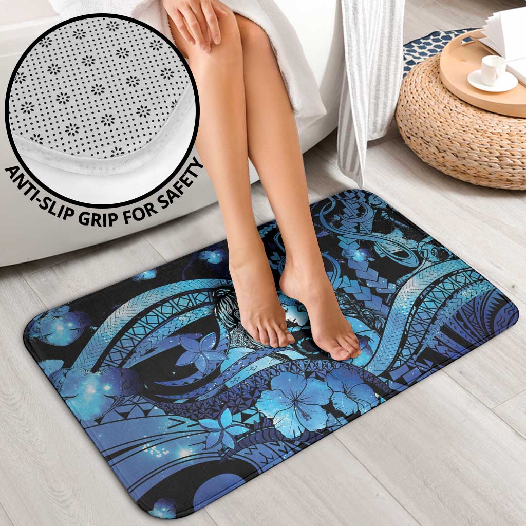 Maori Romantic Valentine Bathroom Set The Hongi Kiss Blue Galaxy DT05 - Polynesian Pride