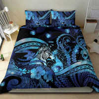 Maori Romantic Valentine Bedding Set The Hongi Kiss Blue Galaxy DT05 - Polynesian Pride