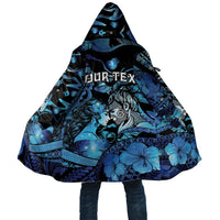 Personalised Maori Romantic Valentine Cloak The Hongi Kiss Blue Galaxy DT05 Unisex Blue - Polynesian Pride