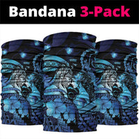 Maori Romantic Valentine Neck Gaiter The Hongi Kiss Blue Galaxy DT05 package One Size: 25*50cm Blue - Polynesian Pride