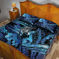 Maori Romantic Valentine Quilt Bed Set The Hongi Kiss Blue Galaxy DT05 - Polynesian Pride