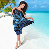 Maori Romantic Valentine Sarong The Hongi Kiss Blue Galaxy DT05 - Polynesian Pride
