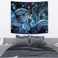 Maori Romantic Valentine Tapestry The Hongi Kiss Blue Galaxy DT05 - Polynesian Pride