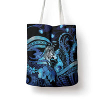 Maori Romantic Valentine Tote Bag The Hongi Kiss Blue Galaxy DT05 - Polynesian Pride