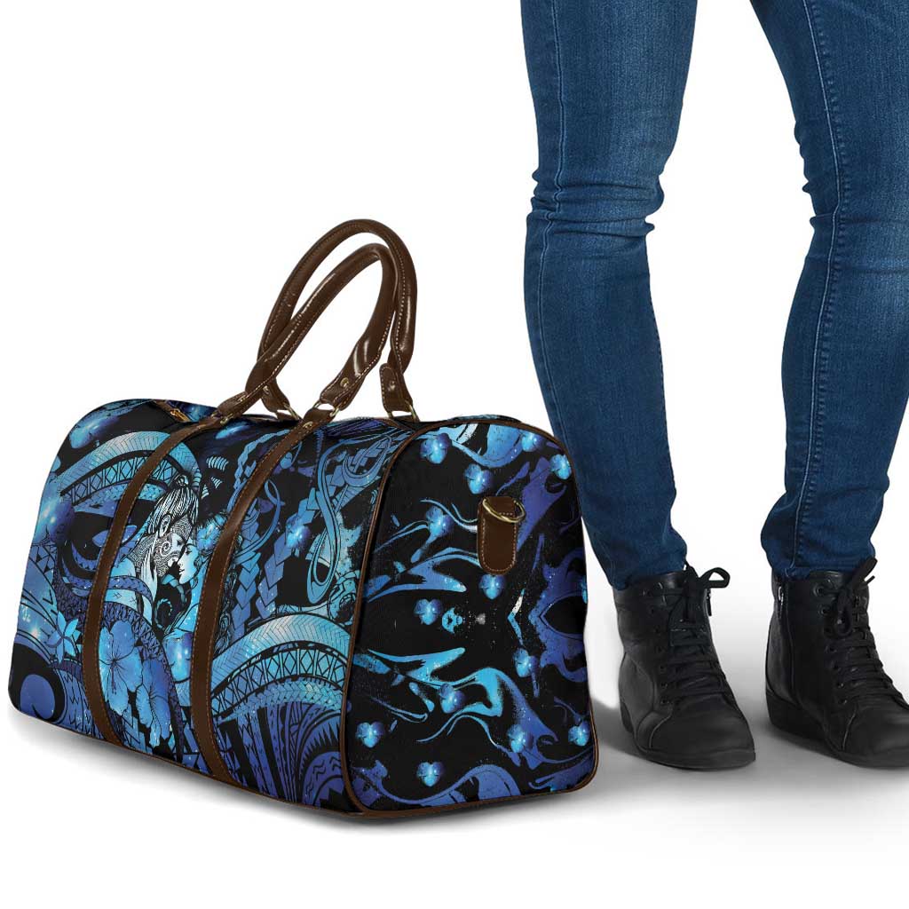 Maori Romantic Valentine Travel Bag The Hongi Kiss Blue Galaxy DT05 - Polynesian Pride