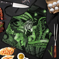 Maori Romantic Valentine Apron The Hongi Kiss Green Galaxy DT05 Green - Polynesian Pride