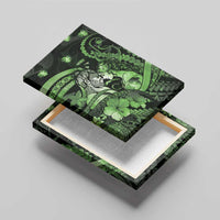 Maori Romantic Valentine Canvas Wall Art The Hongi Kiss Green Galaxy DT05 - Polynesian Pride