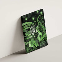 Maori Romantic Valentine Canvas Wall Art The Hongi Kiss Green Galaxy DT05 - Polynesian Pride