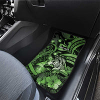 Personalised Maori Romantic Valentine Car Mats The Hongi Kiss Green Galaxy DT05 - Polynesian Pride