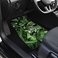 Personalised Maori Romantic Valentine Car Mats The Hongi Kiss Green Galaxy DT05 - Polynesian Pride