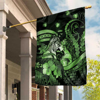 Maori Romantic Valentine Garden Flag The Hongi Kiss Green Galaxy DT05 House Flag Green - Polynesian Pride