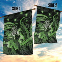 Maori Romantic Valentine Garden Flag The Hongi Kiss Green Galaxy DT05 - Polynesian Pride