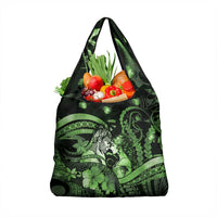 Maori Romantic Valentine Grocery Bag The Hongi Kiss Green Galaxy DT05 1-pack One Size Green - Polynesian Pride