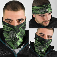 Maori Romantic Valentine Neck Gaiter The Hongi Kiss Green Galaxy DT05 - Polynesian Pride