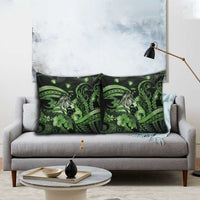 Maori Romantic Valentine Pillow Cover The Hongi Kiss Green Galaxy DT05 - Polynesian Pride