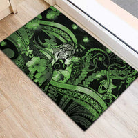 Maori Romantic Valentine Rubber Doormat The Hongi Kiss Green Galaxy DT05 - Polynesian Pride