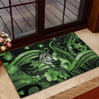 Maori Romantic Valentine Rubber Doormat The Hongi Kiss Green Galaxy DT05 - Polynesian Pride