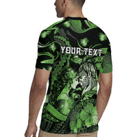 Personalised Maori Romantic Valentine Rugby Jersey The Hongi Kiss Green Galaxy DT05 - Polynesian Pride