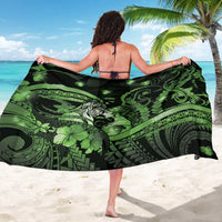 Maori Romantic Valentine Sarong The Hongi Kiss Green Galaxy DT05 - Polynesian Pride