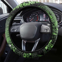 Maori Romantic Valentine Steering Wheel Cover The Hongi Kiss Green Galaxy DT05 - Polynesian Pride