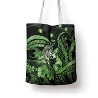 Maori Romantic Valentine Tote Bag The Hongi Kiss Green Galaxy DT05 - Polynesian Pride