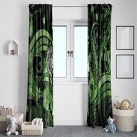 Maori Romantic Valentine Window Curtain The Hongi Kiss Green Galaxy DT05 - Polynesian Pride