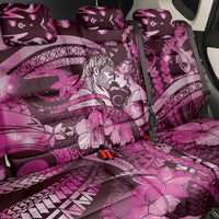 Maori Romantic Valentine Back Car Seat Cover The Hongi Kiss Pink Galaxy DT05 - Polynesian Pride
