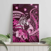 Maori Romantic Valentine Canvas Wall Art The Hongi Kiss Pink Galaxy DT05 - Polynesian Pride