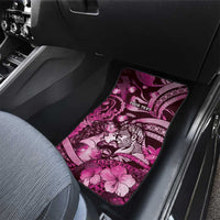 Personalised Maori Romantic Valentine Car Mats The Hongi Kiss Pink Galaxy DT05 - Polynesian Pride