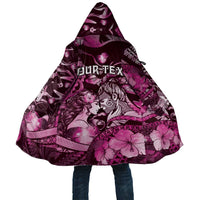 Personalised Maori Romantic Valentine Cloak The Hongi Kiss Pink Galaxy DT05 Unisex Pink - Polynesian Pride