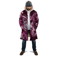 Personalised Maori Romantic Valentine Cloak The Hongi Kiss Pink Galaxy DT05 - Polynesian Pride