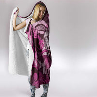 Maori Romantic Valentine Hooded Blanket The Hongi Kiss Pink Galaxy DT05 - Polynesian Pride