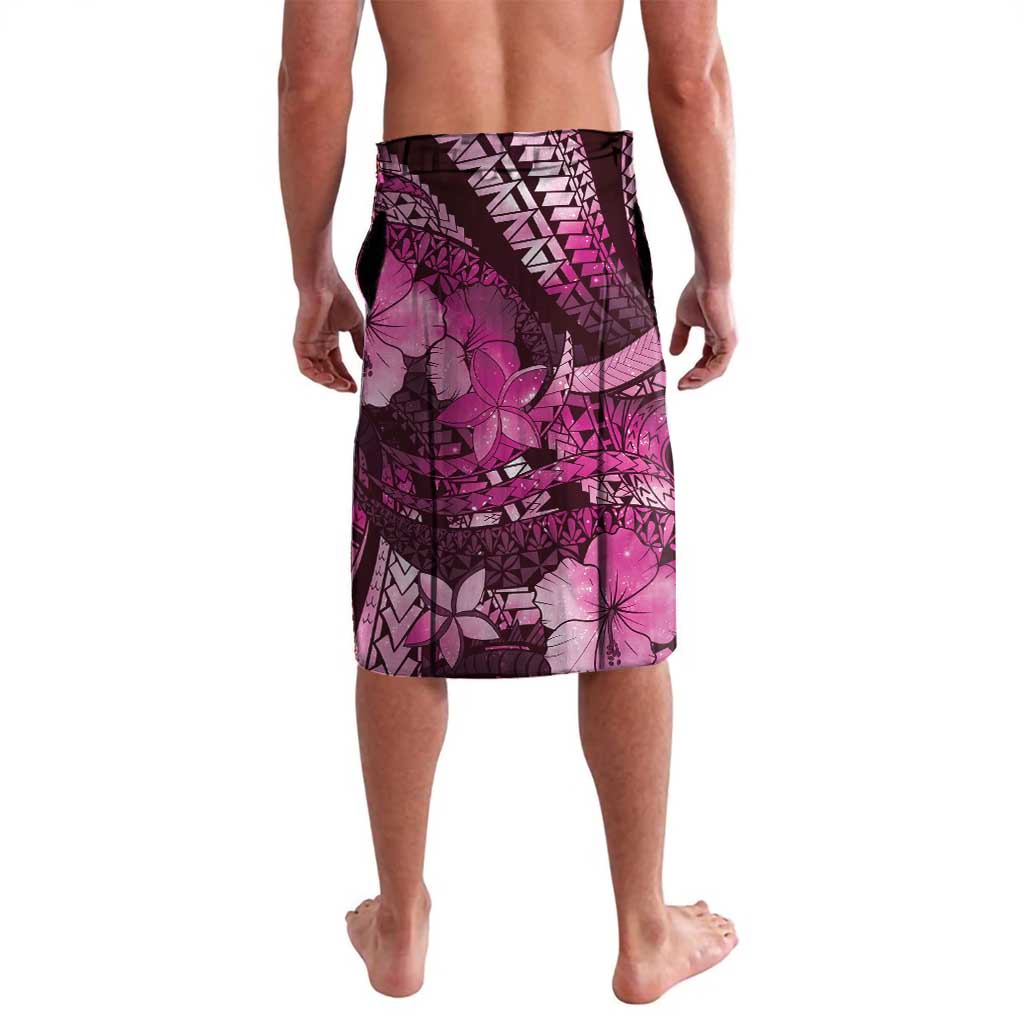 Personalised Maori Romantic Valentine Lavalava The Hongi Kiss Pink Galaxy DT05 - Polynesian Pride