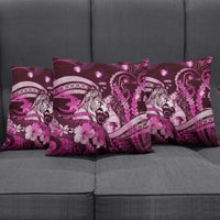 Maori Romantic Valentine Pillow Cover The Hongi Kiss Pink Galaxy DT05 - Polynesian Pride