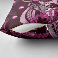 Maori Romantic Valentine Pillow Cover The Hongi Kiss Pink Galaxy DT05 - Polynesian Pride
