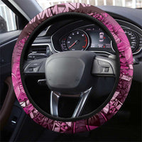Maori Romantic Valentine Steering Wheel Cover The Hongi Kiss Pink Galaxy DT05 - Polynesian Pride