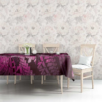 Maori Romantic Valentine Tablecloth The Hongi Kiss Pink Galaxy DT05 - Polynesian Pride