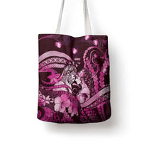 Maori Romantic Valentine Tote Bag The Hongi Kiss Pink Galaxy DT05 - Polynesian Pride