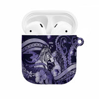 Maori Romantic Valentine AirPods Case The Hongi Kiss Purple Galaxy DT05 Purple - Polynesian Pride