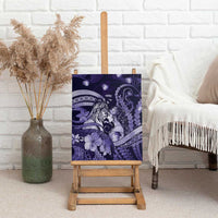 Maori Romantic Valentine Canvas Wall Art The Hongi Kiss Purple Galaxy DT05 - Polynesian Pride