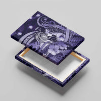 Maori Romantic Valentine Canvas Wall Art The Hongi Kiss Purple Galaxy DT05 - Polynesian Pride