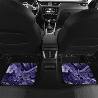 Personalised Maori Romantic Valentine Car Mats The Hongi Kiss Purple Galaxy DT05 Set 2pcs - Back Purple - Polynesian Pride