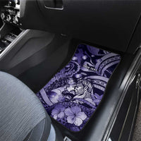 Personalised Maori Romantic Valentine Car Mats The Hongi Kiss Purple Galaxy DT05 - Polynesian Pride