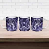 Personalised Maori Romantic Valentine Ceramic Mug The Hongi Kiss Purple Galaxy DT05 - Polynesian Pride