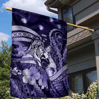 Maori Romantic Valentine Garden Flag The Hongi Kiss Purple Galaxy DT05 - Polynesian Pride