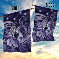 Maori Romantic Valentine Garden Flag The Hongi Kiss Purple Galaxy DT05 - Polynesian Pride